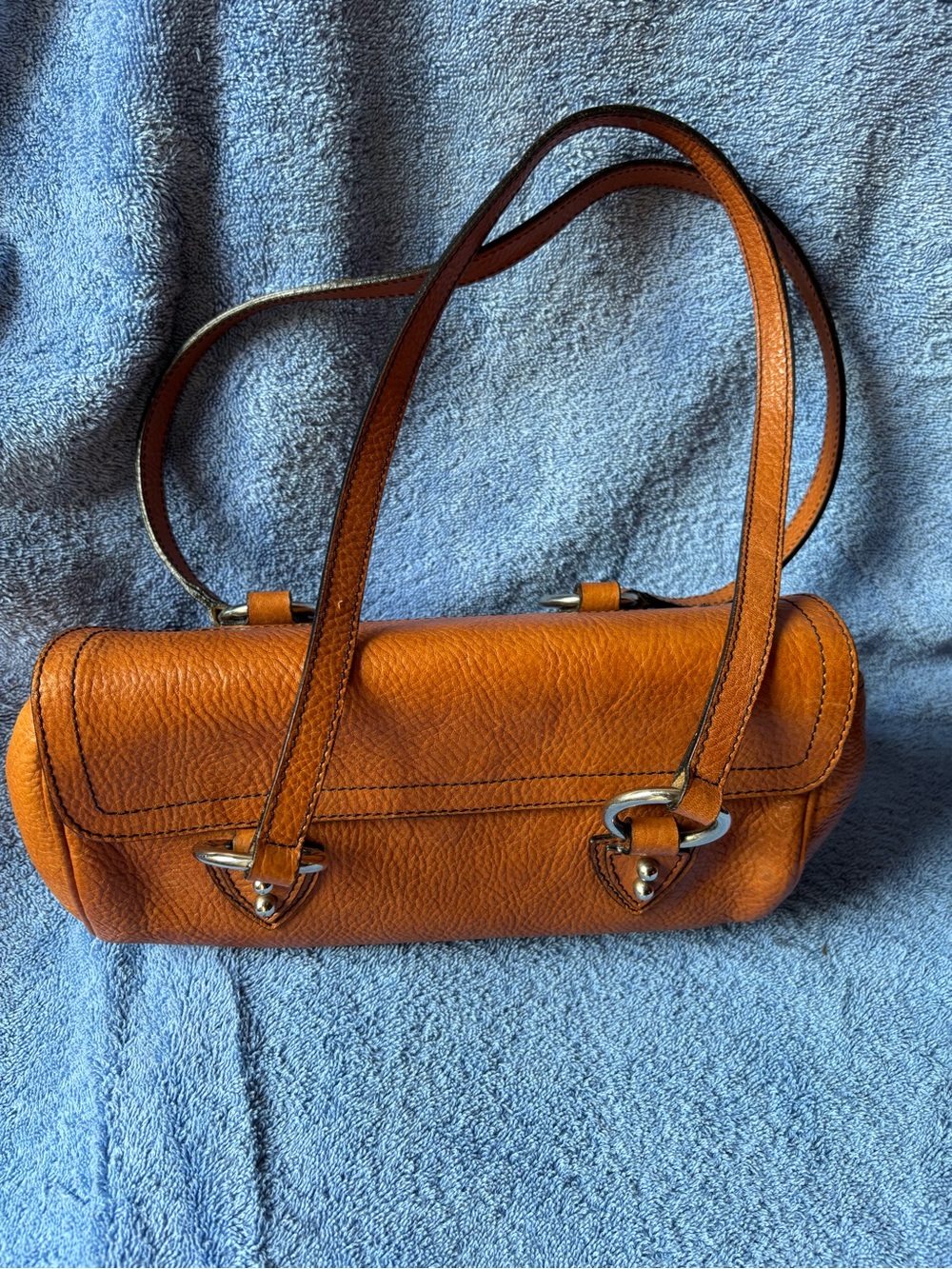 Gianfranco Lotte Cognac Leather Shoulder Bag